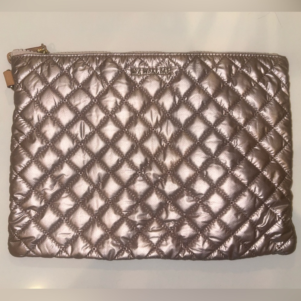 MZ WALLACE: Rosegold Larve Envelope Sleeve